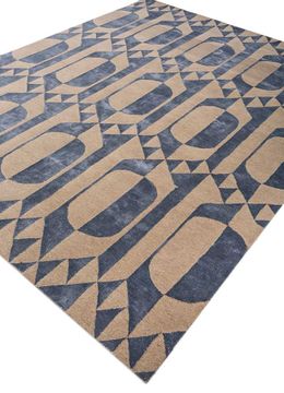 Aakar ESKN-336, Rawhide/Ensign Blue by Jaipur Rugs - view 4