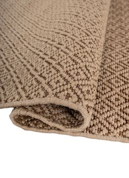 Nomadic Threads HAZ-01, Wood Brown/Light Peach by Jaipur Rugs - view 4