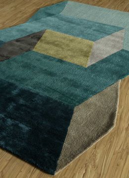 Come Around TNQ-1103, Indigo/Swamp Green by Jaipur Rugs - view 3