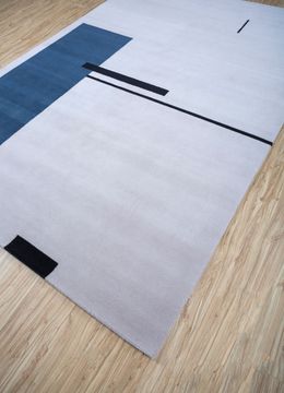 Sthir AIWL-3011, Antique White/Indigo Blue by Jaipur Rugs - view 3