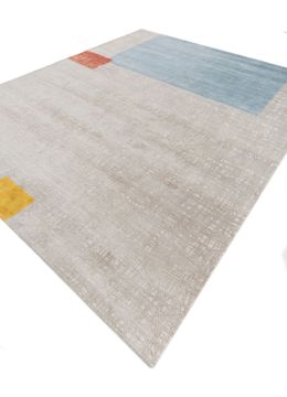 Aakar SLA-522(3D), White/Medium Sky Blue by Jaipur Rugs - view 3