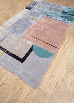 Caliedo TNQ-3231, Apricot/Teal Blue by Jaipur Rugs - view 3