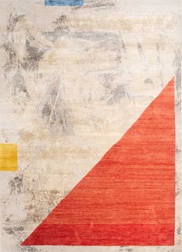 Aakar ELA-371, White/Chinese Hibiscus by Jaipur Rugs - view 2