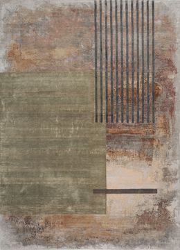 Aakar ESK-369(3D), Medium Gray/Light Peach by Jaipur Rugs - view 2