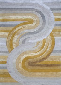 Caliedo TRA-3214, Dark Amber Gold/White by Jaipur Rugs - view 2