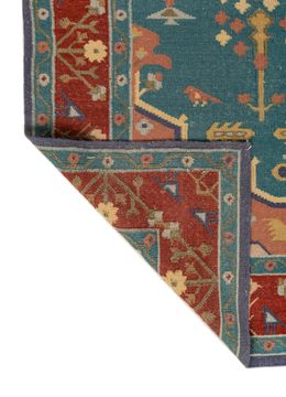 Bedouin ADWL-23002, Peacock Blue/Red Ochre by Jaipur Rugs - view 9
