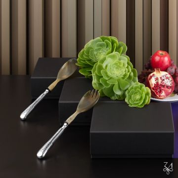 Salad Serving Fork Horn by Zaramella Argenti srl - view 2