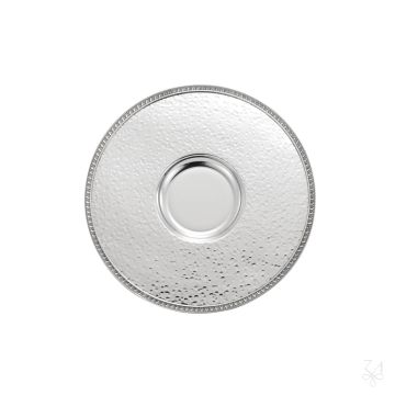 Kiddush Plate Hammered with Impero Border - D.-15cm by Zaramella Argenti srl - view 2