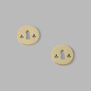 Key escutcheon - brass by d line - view 3