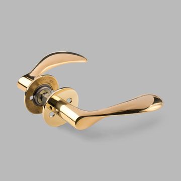 Lever handle AJ111, large - brass by d line - view 8