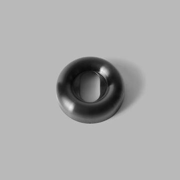 Fat escutcheon w/ oval hole - PVD black by d line - view 4