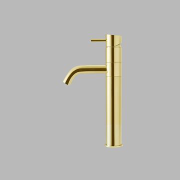 Tall single hole faucet - PVD brass by d line - view 3
