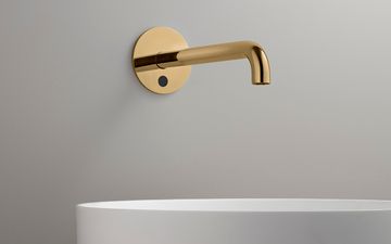 Built-in sensor tap 190 mm - PVD brass by d line - view 3