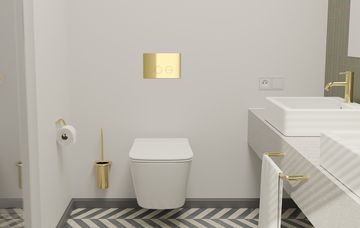 Flush plate 235x155 - PVD brass by d line - view 4