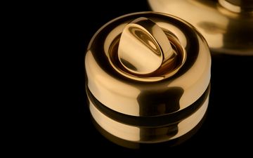 Fat thumb turn - PVD brass by d line - view 2