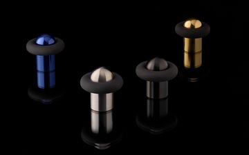 Fat floor door stop - PVD brass by d line - view 2