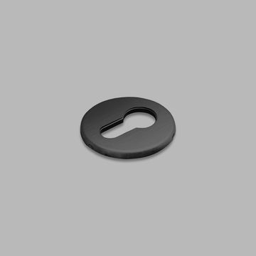 Cylinder escutcheon w/ PZ hole - PVD black by d line - view 2