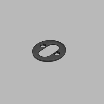 Cylinder escutcheon w/ oval hole - PVD black by d line - view 3
