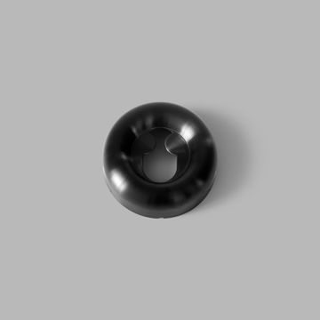 Fat escutcheon w/ Rococo hole - PVD black by d line - view 7