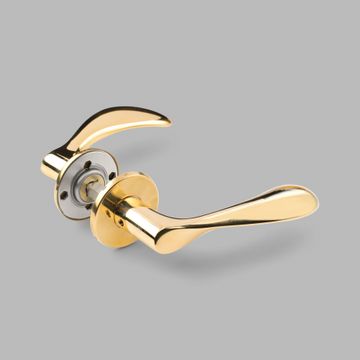Lever handle AJ111, large - brass by d line - view 7