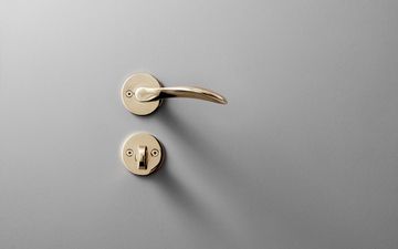 Lever handle AJ97, small - brass by d line - view 3