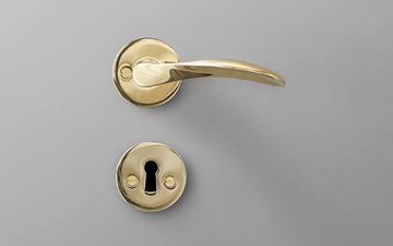 Lever handle AJ97, small - brass by d line - view 2