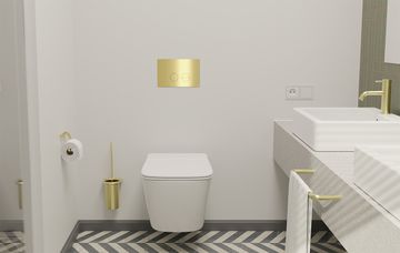 Flush plate 235x155 - PVD brass by d line - view 2