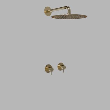 Built-in part one-way shower w/ thermostat - PVD brass by d line - view 3