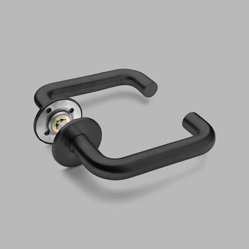 Lever handle U - PVD black by d line - view 2