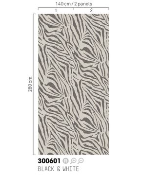 SKIN 300601 - Black wallpaper by Eijffinger - view 2