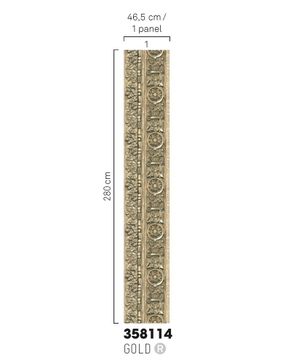 MASTERPIECE 358114 - Gold wallpaper by Eijffinger - view 2