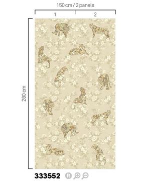 FESTIVAL 333552 - Beige wallpaper by Eijffinger - view 3