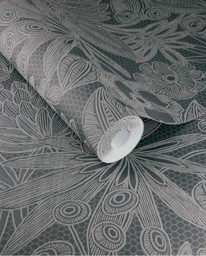 GILDED 340114 - Black wallpaper by Eijffinger - view 2