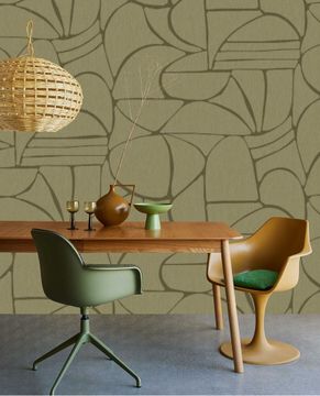 SOLANGE 340282 - Green wallpaper by Eijffinger - view 2
