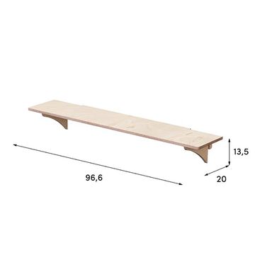 Shelf 97x 20 cm for Wally displays by Esposit - view 2