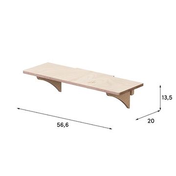 Shelf 57 x 20 cm for Wally displays by Esposit - view 2