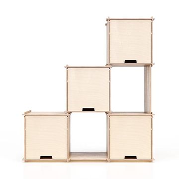 Checkmate X4 – Transparent finish - display shelving by Esposit - view 2