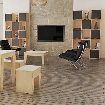 Checkmate X8 – Transparent finish - display shelving by Esposit - view 5