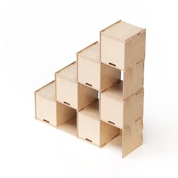 Checkmate X6 – Transparent finish - display shelving by Esposit - view 4