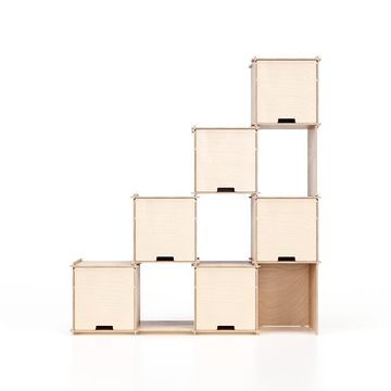 Checkmate X6 – Transparent finish - display shelving by Esposit - view 2