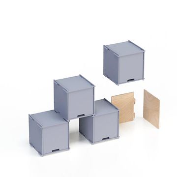 Checkmate X6 – Transparent finish - display shelving by Esposit - view 5