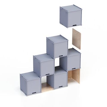 Checkmate X6 – Transparent finish - display shelving by Esposit - view 7