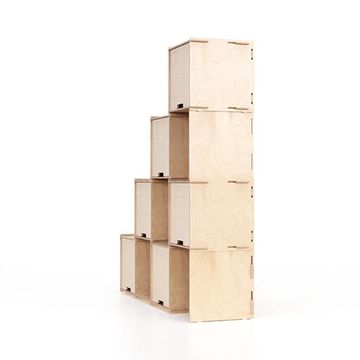Checkmate X6 – Transparent finish - display shelving by Esposit - view 3