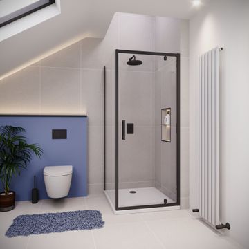 VERVE PRO 8 Pivot Door with Frameless Side Panel by Flair Showers - view 4