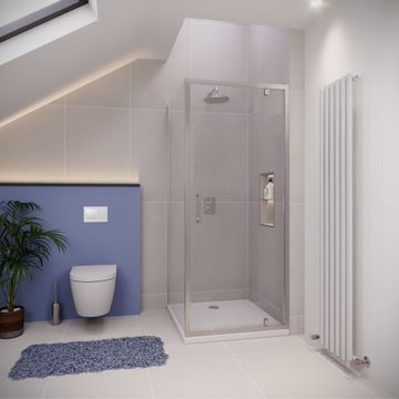 VERVE PRO 8 Pivot Door with Frameless Side Panel by Flair Showers - view 2