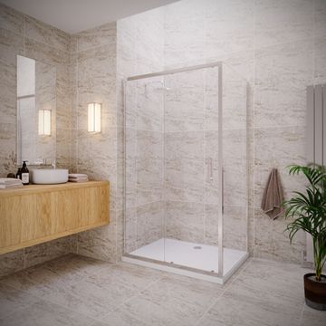 VERVE PRO 8 Sliding Door with Frameless Side Panel by Flair Showers - view 3