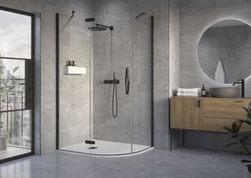ORO Hinged Offset Quadrant Door by Flair Showers - view 3