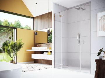 ORO Hinge & Inline Door with Inline Panel by Flair Showers - view 2