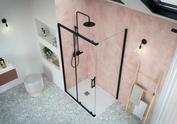 ETO Sliding Door with Frameless Side Panel by Flair Showers - view 3
