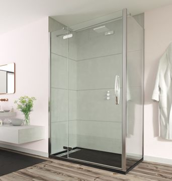 ORO Hinge & Inline Door with Side Panel by Flair Showers - view 9